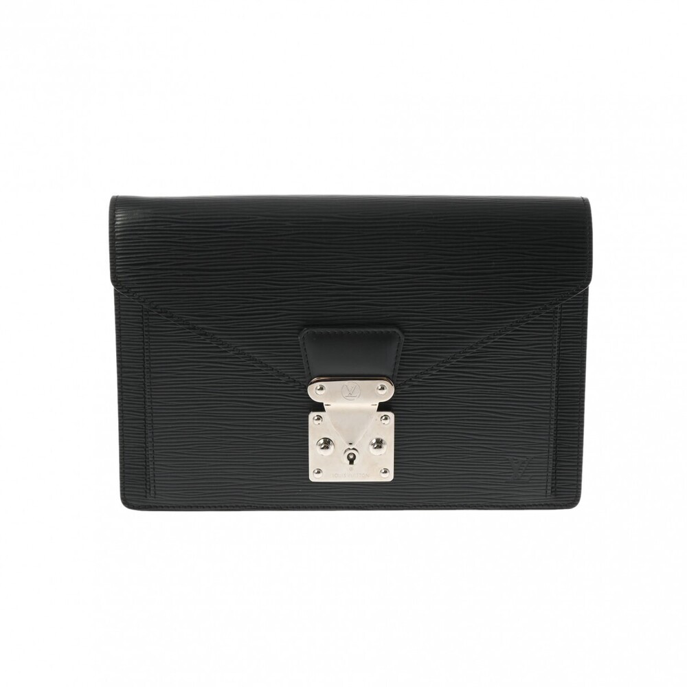 Louis Vuitton Epi Series Dragonne Clutch Bag Noir Black Leather Shoulder